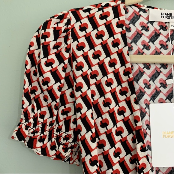 Diane Von Furstenberg Emilia Crepe Mini Wrap Dress - Picture 5 of 10